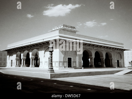 The Diwan-I-Khas the private audience hall of the Maharajas of the City Palace in Jaipur in Rajasthan in India in South Asia. Architecture Building Stock Photo