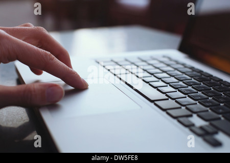 touchpad of laptop Stock Photo