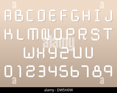Origami paper alphabet letters set. Vector illustration Stock Photo - Alamy