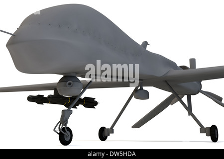 MQ1 Predator Type Drone Showroom 3D Illustration Stock Photo