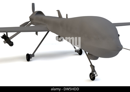 MQ1 Predator Type Drone Showroom 3D Illustration Stock Photo