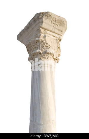 Historic column isolated on a white background Stock Photo - Alamy