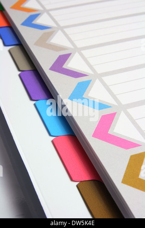 File with Labels Stock Photo