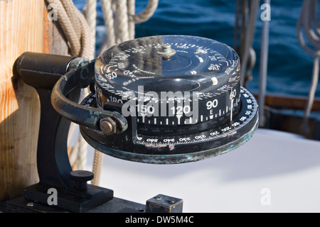 Navigational Ship's Compass Stock Photo - Alamy