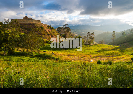 Ingapirca, Inca wall and town, largest known Inca ruins in Ecuador Stock Photo