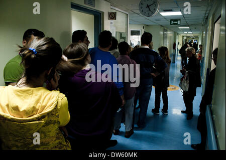 April 24, 2013 - Athens, Greece - Greece, Athens, 24 of April 2013, Strictly prohibits any kind of photography in Duty hospitals and licenses are not given by the addresses of hospitals under the guise of personal data.''The truth is always in the middle'', the people and the nursing staff did not deny the photographic approach (in a good matter) but the images that comes out is a long and unjust suffering of patients and employers and this bothers the leaders (Credit Image: © Iakovos Hatzistavrou/NurPhoto/ZUMAPRESS.com) Stock Photo