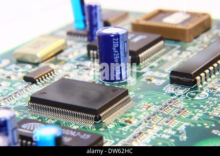Printed Circuit Components. Stock Photo