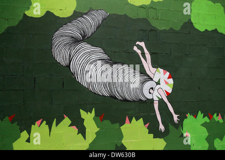 Graffitti seen on a wall in the Spanish island of Majorca Stock Photo
