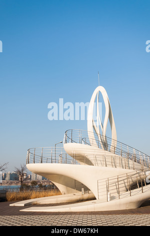 Sculpture near Yeouido Park in Seoul, South Korea. Stock Photo