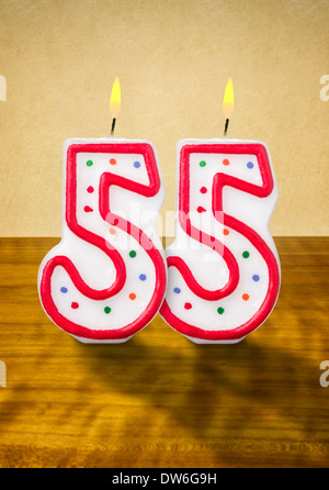 Happy birthday number 55, greeting card for fifty five year in modern ...