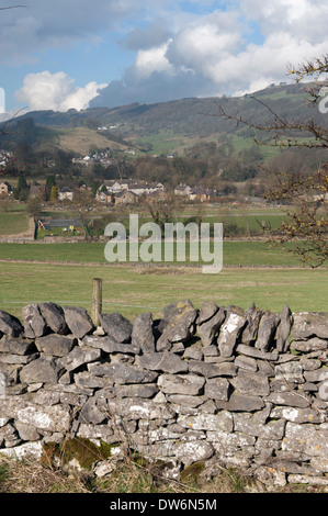 Stoney Middleton and Middleton Dale leading up to Eyam Stock Photo