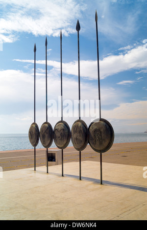 Alexander the Great, Spears of his soldiers, Thessaloniki, Greece Stock Photo