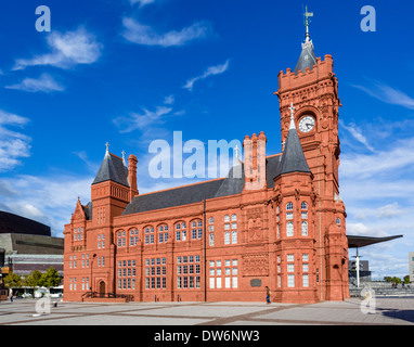 The historic Pierhead Building of the National Assembly for Wales, Cardiff Bay, Cardiff, South Glamorgan, Wales, UK Stock Photo