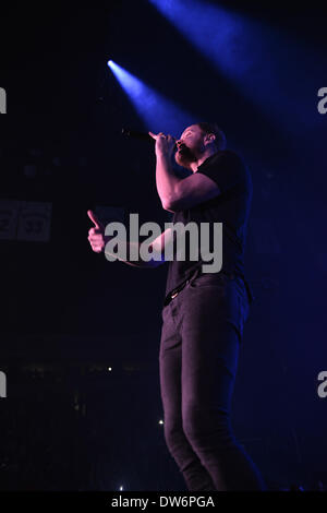 Norfolk, Virginia, USA. 28th Feb, 2014. Imagine Dragons live at the Constant Center. Credit:  Jeff Moore/ZUMA Wire/ZUMAPRESS.com/Alamy Live News Stock Photo