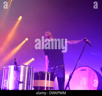 Norfolk, Virginia, USA. 28th Feb, 2014. Imagine Dragons live at the Constant Center. Credit:  Jeff Moore/ZUMA Wire/ZUMAPRESS.com/Alamy Live News Stock Photo