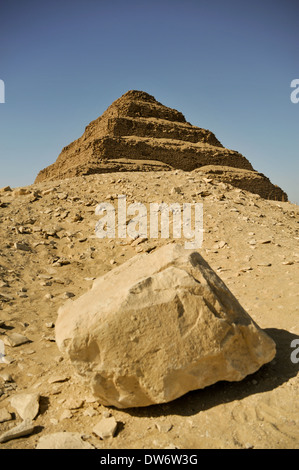 The Step Pyramid of Djoser in Saqqara, Egypt. Stock Photo