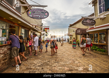 The world famous town of Lahaina on the Hawaiian island of Maui. Stock Photo