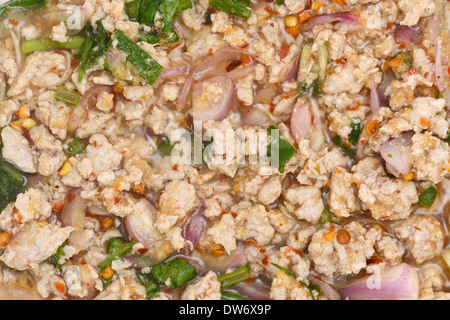 Spicy Minced Pork, Thai Food Stock Photo