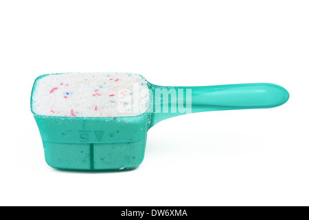 Washing Powder and Green Scoop Stock Photo