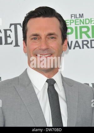 Los Angeles, California, USA. 1st March 2014.  Jon Hamm attending the 2014 Film Independent Spirit Awards held at the Santa Monica Beach in Santa Monica, California on March 1, 2014. 2014(Credit Image: © D. Long/Globe Photos/ZUMAPRESS.com) Credit:  ZUMA Press, Inc./Alamy Live News Stock Photo