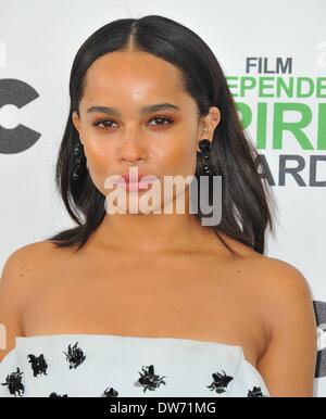 Santa Monica, CA, USA. 1st March, 2014. Zoe Kravitz at arrivals for 2014 Film Independent Spirit Awards - Arrivals, Santa Monica Beach, Santa Monica, CA March 1, 2014. Photo By: Dee Cercone/Everett Collection/Alamy Live News Stock Photo