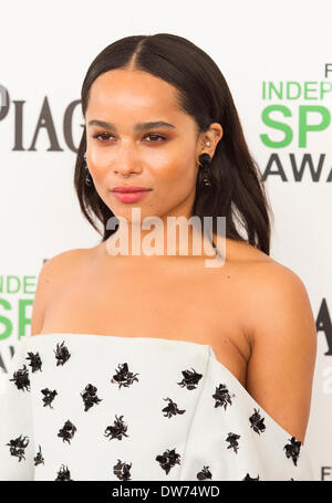 ZOE KRAVITZ 2014 INDEPENDENT SPIRIT AWARDS SANTA MONICA  USA 01 March 2014 Stock Photo