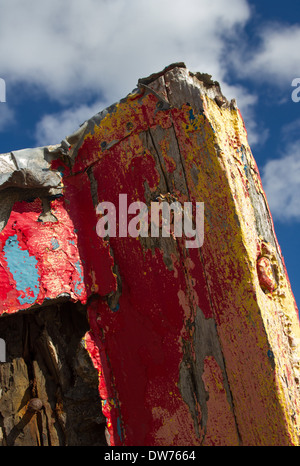 Old Fishing Boat Wreck, Crow Point, Braunton, North Devon, UK Stock ...