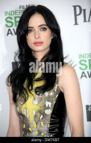 Actress Kristen Ritter the Film Independent Spirit Awards at Santa Monica Beach in Los Angeles, USA, on 01 March 2014. Photo: Hubert Boesl/dpa - NO WIRE SERVICE - Stock Photo