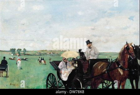 Edgar Degas, At the Races in the Countryside 1869 Oil on canvas. Museum of Fine Arts Boston, USA. Stock Photo
