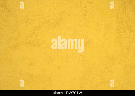 Yellow Cement Wall Stock Photo