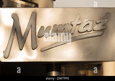 Mumtaz Indian restaurant sign Bradford West Yorkshire. City of culture 2025. Stock Photo