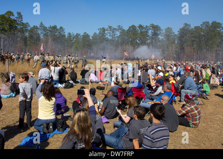 Reenactment of the Battle of Olustee, Olustee Battlefield Historic State Park near Lake City, Florida, USA Stock Photo