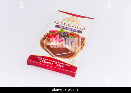 Balkan made chocolate bar Stock Photo