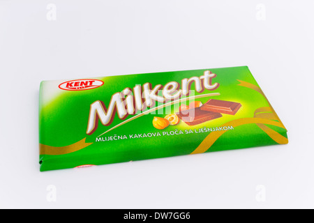 Balkan made chocolate bar Stock Photo