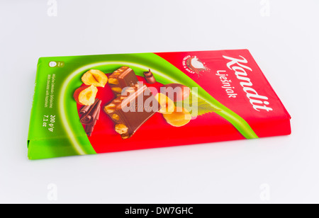 Balkan made chocolate bar Stock Photo