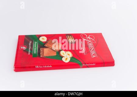 Balkan made chocolate bar Stock Photo