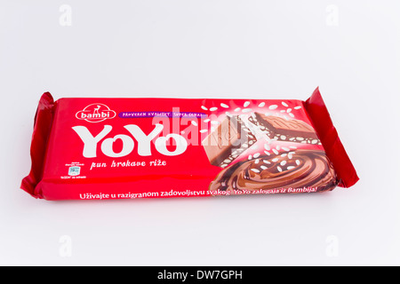 Balkan made chocolate bar Stock Photo