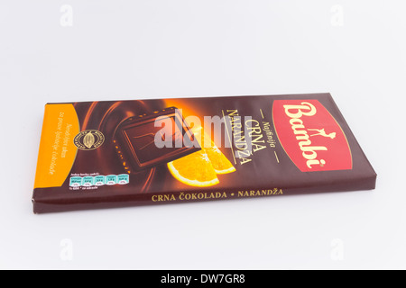 Balkan made chocolate bar Stock Photo