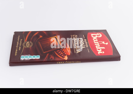 Balkan made chocolate bar Stock Photo