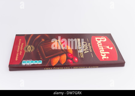 Balkan made chocolate bar Stock Photo