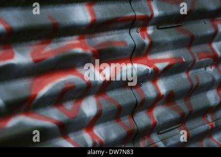 graffiti street art large area wall shutter Stock Photo