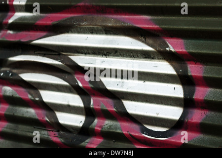 graffiti street art large area wall shutter Stock Photo