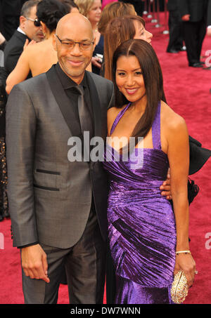 Los Angeles, California, USA. 2nd Mar, 2014. '12 Years a Slave' writer and Oscar nominee JOHN RIDLEY and GAYLE RIDLEY arrive to the 86th Annual Academy Awards at the Dolby Theatre. Credit:  D. Long/Globe Photos/ZUMAPRESS.com/Alamy Live News Stock Photo
