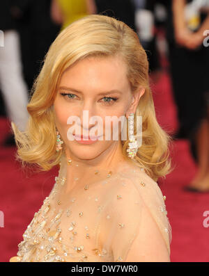 Los Angeles, California, USA. 2nd Mar, 2014. CATE BLANCHETT, nominated for an Oscar for best actress in a leading role for her work in ‘Blue Jasmine’ arrives wearing Armani Prive at the 86th Academy Awards at the Dolby Theater. Credit:  D. Long/Globe Photos/ZUMAPRESS.com/Alamy Live News Stock Photo