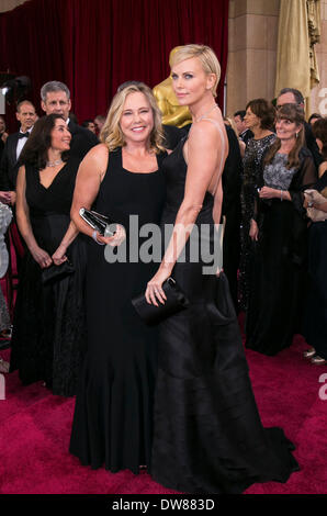 GERDA JACOBA ALETTA MARITZ CHARLIZE THERON 86TH ANNUAL ACADEMY AWARDS RED CARPET LOS ANGELES  USA 02 March 2014 Stock Photo