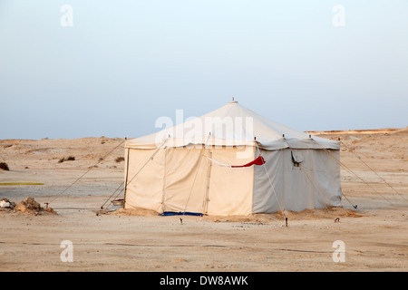 Bedouin tent in the desert of Qatar, Middle East Stock Photo