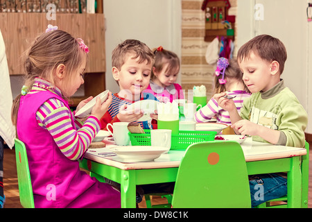 Group of Children in the Canteen at Lunch Stock Image - Image of girl,  child: 120283265