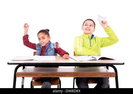 Chaos in the children's classroom Stock Photo