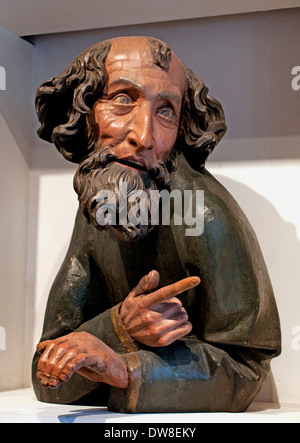 Bust of a leaning Man 1470 Maitre Strasbourgeois - Master Strasbourg  France French Stock Photo