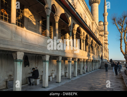 South East exterior of the Sultan Ahmet or Blue Mosque, Sultanahmet, Istanbul, Turkey Stock Photo